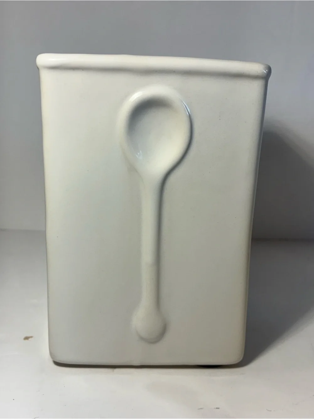 Vintage 2008 Target Stoneware Utensil Holder Set of 3 Knife Fork Spoon Cream
